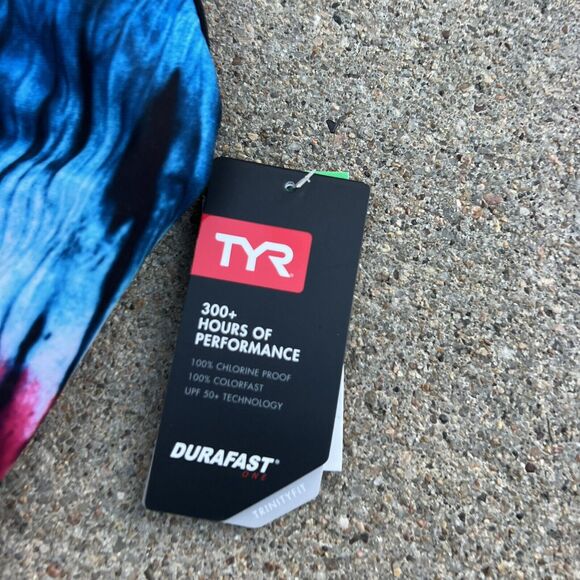 TYR Diffusion Trinity Fit One Piece Swimsuit women’s XL (36) NWT RED WHITE BLUE - Picture 5 of 9